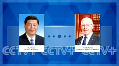 CCTV+视频：中澳两国领导人为中澳建交50周年互致贺电