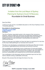 悉尼市长召集经济复苏会